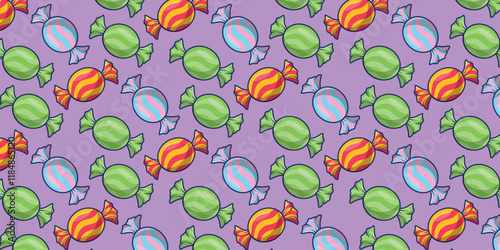 Candy wrapper pattern vector. Candy wrapper symbol. Wallpaper. Empty space for text. Copy space.