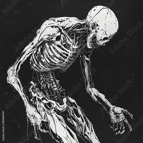 Wallpaper Mural Banshee black and white illustration Torontodigital.ca