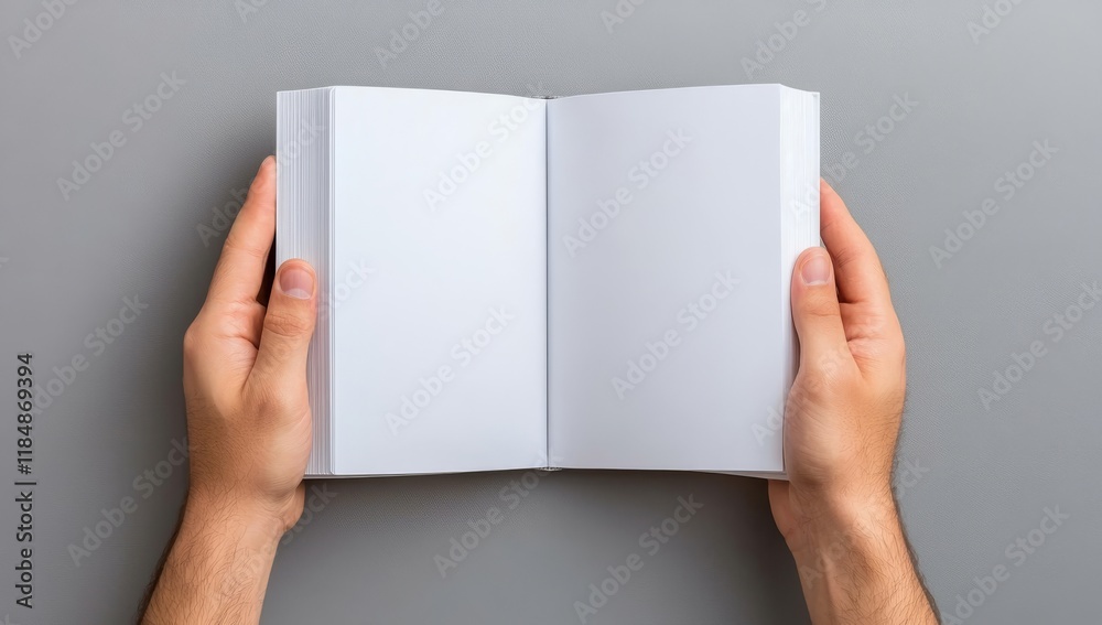 Hands Holding Empty Book Mockup Hands Holding Empty Book Mockup
