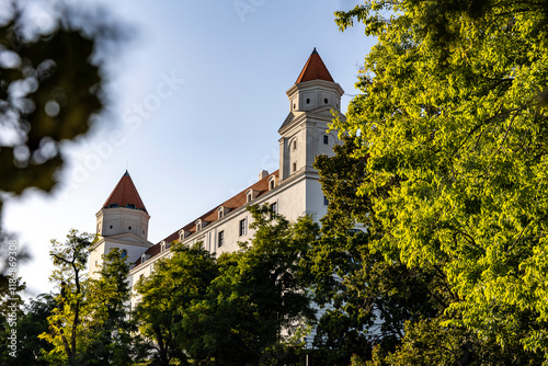 Photography garden underneath Castle Bratislava, Bratislava, Slovakia