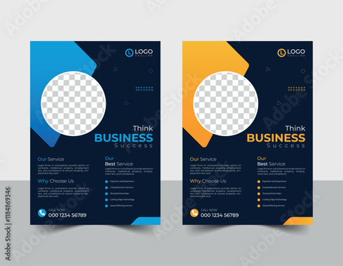 Businesses Flyer Design with Business Flyers Flyer circle abstract geometric shape