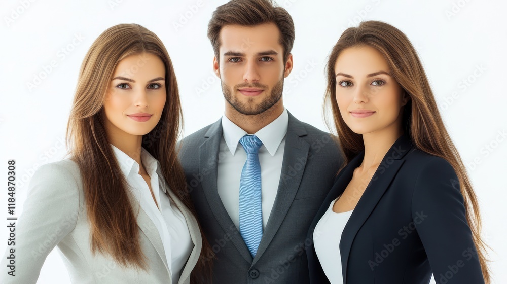 Confident Business Team Portrait Studio Shot Confident Business Team Portrait Studio Shot