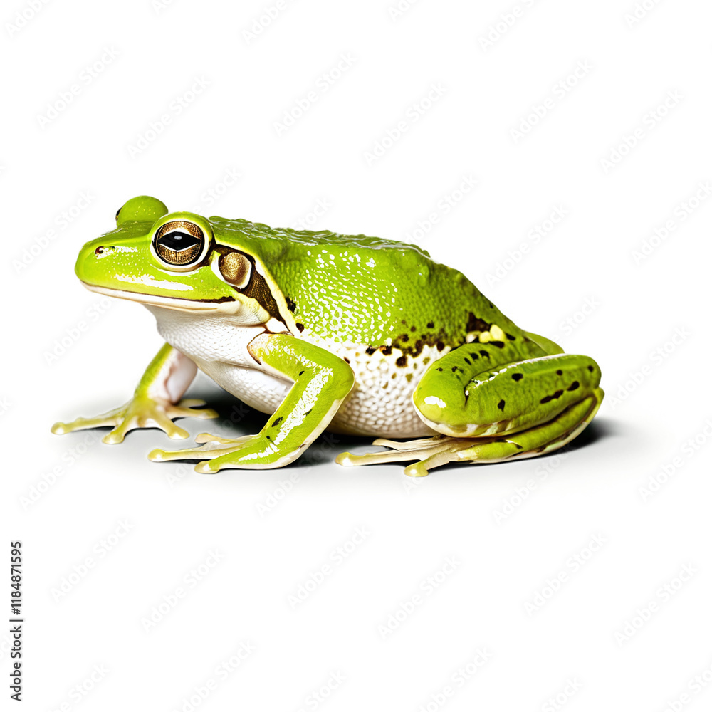 Obraz premium frog sitting isolated on transparent background