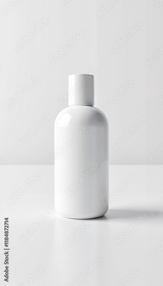 Bottle Mockup With Cap on minimalistic background Bottle Mockup With Cap on minimalistic background