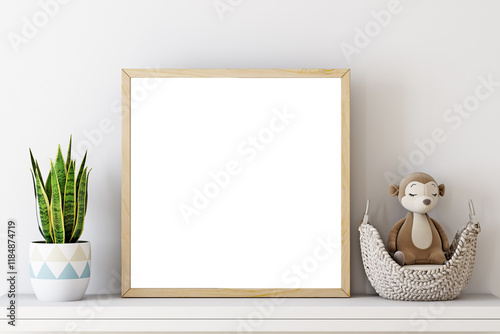 frame mockup kids, 3d render