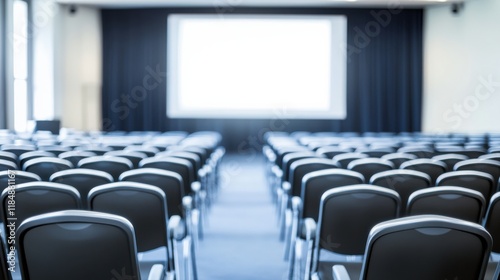 Training Presentation Room with Projector and Chairs