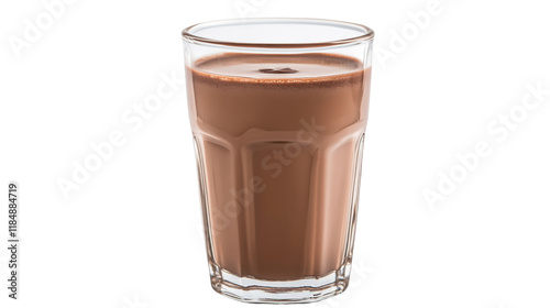 Wallpaper Mural Sweet chocolate milk served in a glass, isolated on transparent or white background Torontodigital.ca