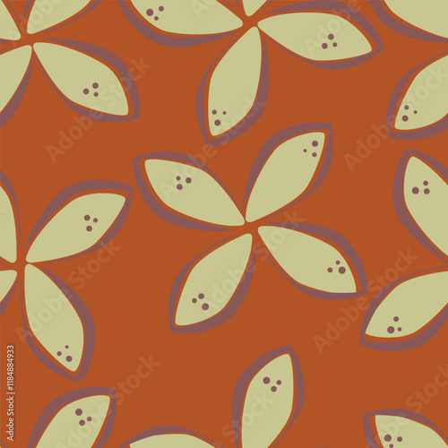 Seamless pattern with flowers and plants