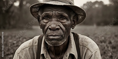 vintage African American man farmer sharecropper agriculture