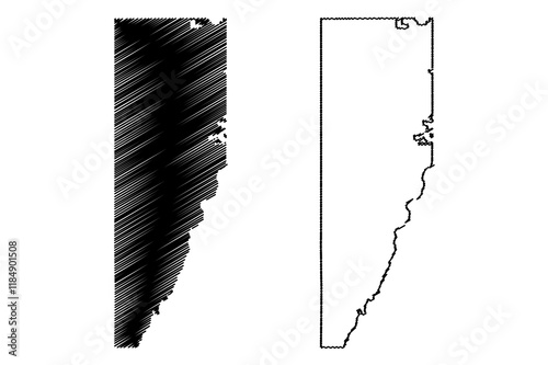 Jefferson County, Colorado (U.S. county, United States of America,USA, U.S., US) map vector illustration, scribble sketch Jefferson map photo