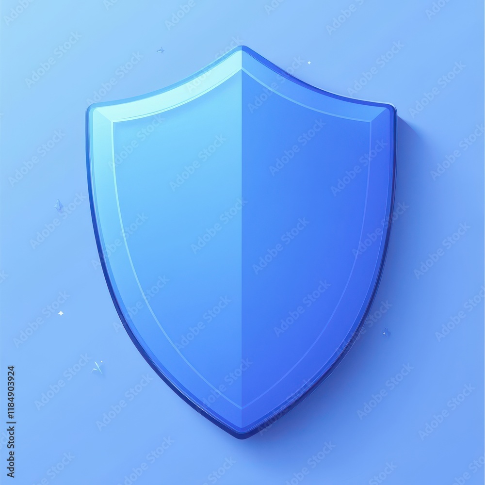 A glossy blue shield icon symbolizing protection and security. A glossy blue shield icon symbolizing protection and security.