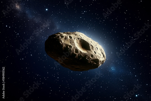 Un astéroïde errant dans l'espace