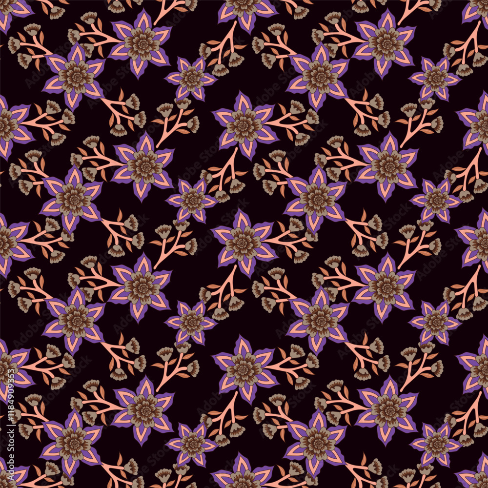 Hand drawn seamless cute floral pattern. Abstract floral print. Cute trendy design with hearts. Seamless heart print. Hand drawn seamless cute floral pattern. Abstract floral print. Cute trendy design with hearts. Seamless heart print.