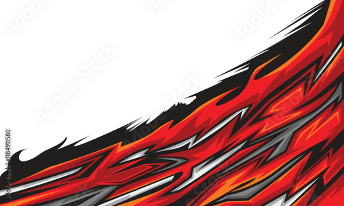 Abstract geometric red stripes racing background for car wrap vinyl decal