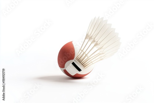 Wallpaper Mural A unique fusion of a badminton shuttlecock and a basketball, symbolizing the blend of sports. Torontodigital.ca