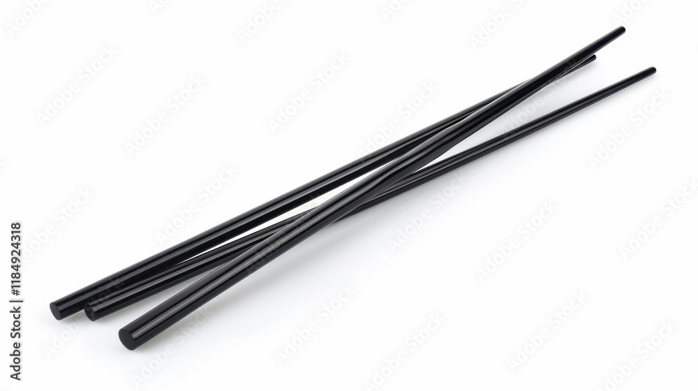 black chopsticks isolated on white black chopsticks isolated on white