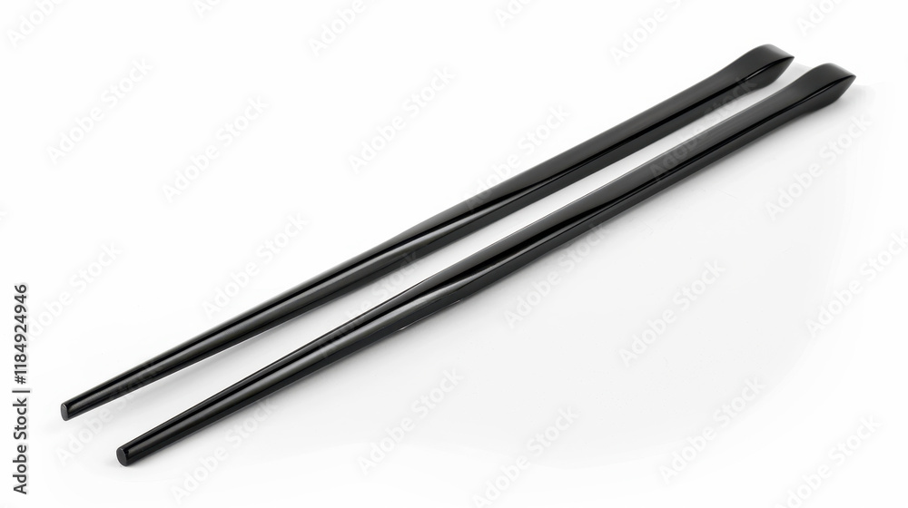 black chopsticks isolated on white black chopsticks isolated on white