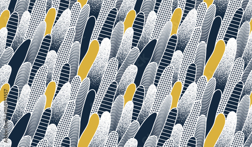 Biological organisms look like seamless pattern, abstract endless background of flora, plant graphic repeat wallpaper, algae repeat motif.