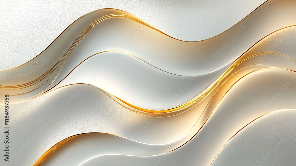 Obraz premium Elegant wave patterns in soft shades create a serene and modern atmosphere