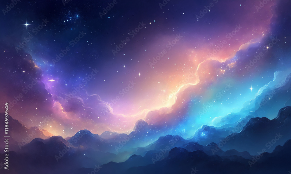 Naklejka premium Night sky