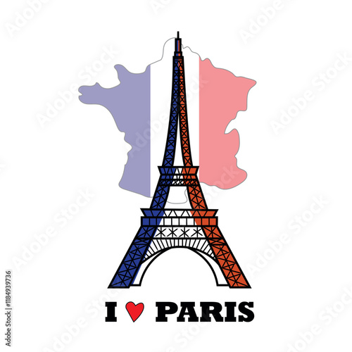 i love paris vector