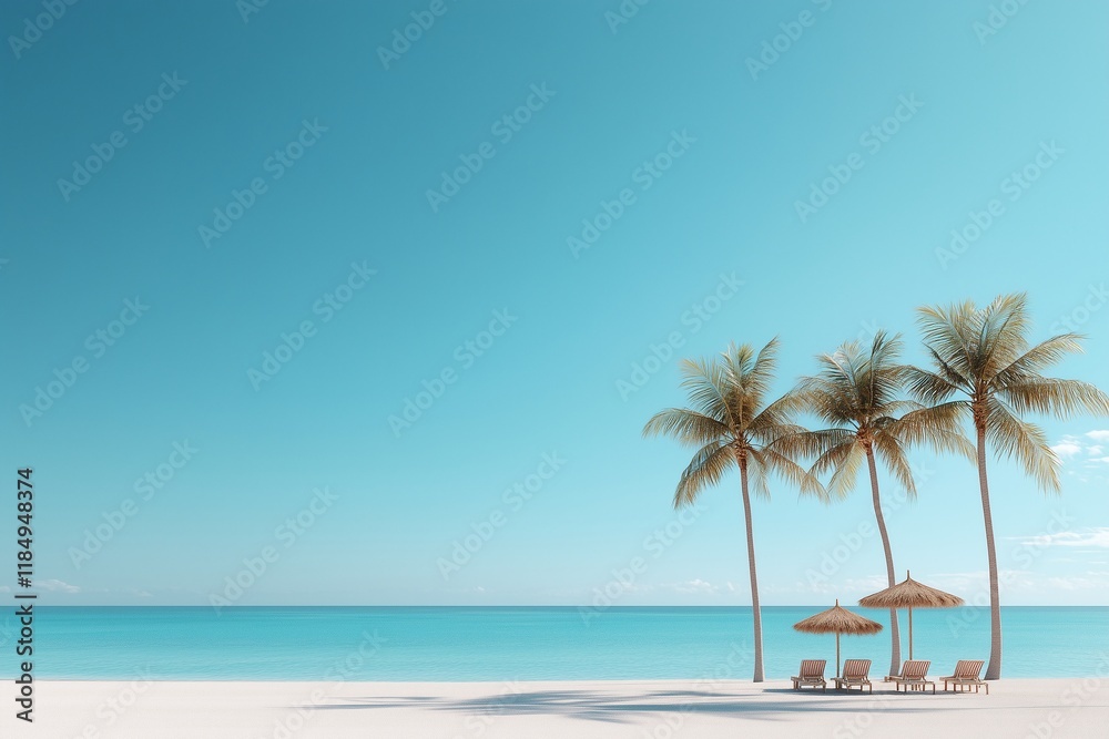 Fototapeta premium Tropical beach serenity nature photography