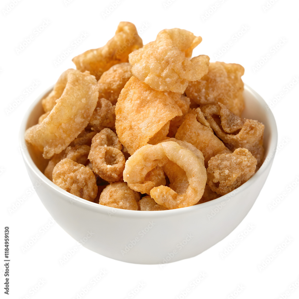 bowl of pork rinds on transparent background bowl of pork rinds on transparent background