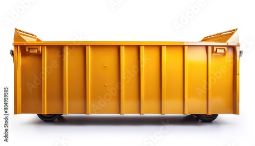 dumpster is a waste container designed to be brought and taken away by a special collection vehicle, or to a bin that a specially designed garbage truck lifts, empties into its hopper. Isolated