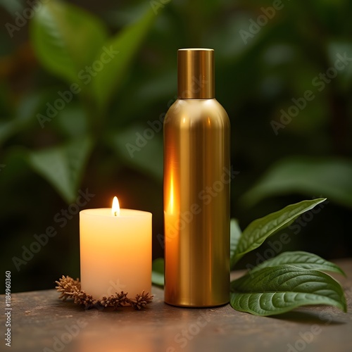 Radiant Whispers Luxury Haircare in a Serene Forest Setting