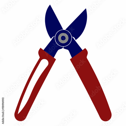 Black Silhouette Pruning Shears Vector