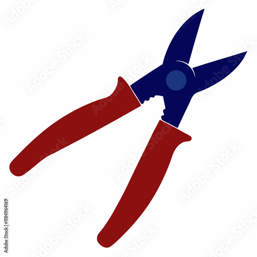 Black Silhouette Pruning Shears Vector