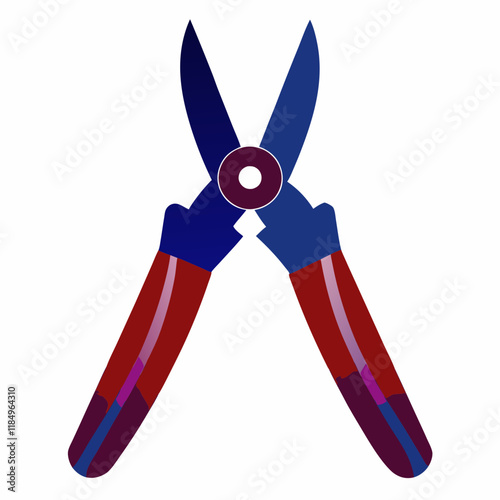 Black Silhouette Pruning Shears Vector