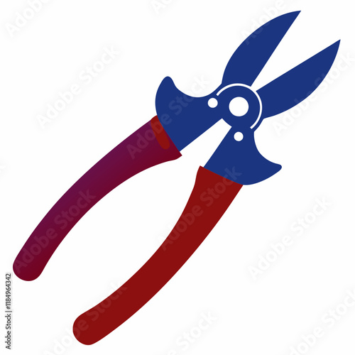 Black Silhouette Pruning Shears Vector