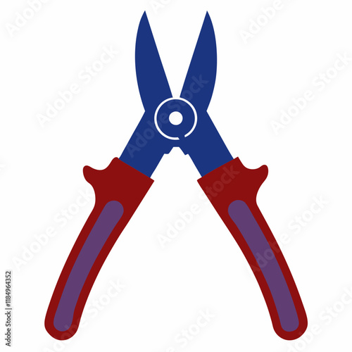 Black Silhouette Pruning Shears Vector