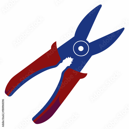 Black Silhouette Pruning Shears Vector