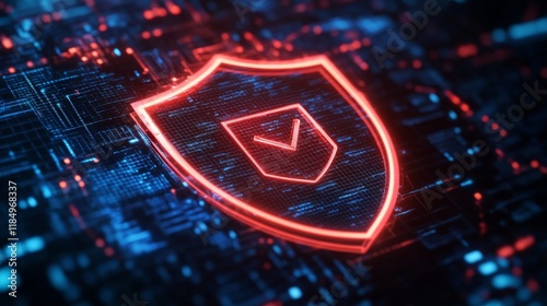 3d shield icon with safety check badge vector. Secure tick mark for quality guard guarantee. Isolated protect checkmark for medical business or antivirus warranty emblem design. Health defense sign