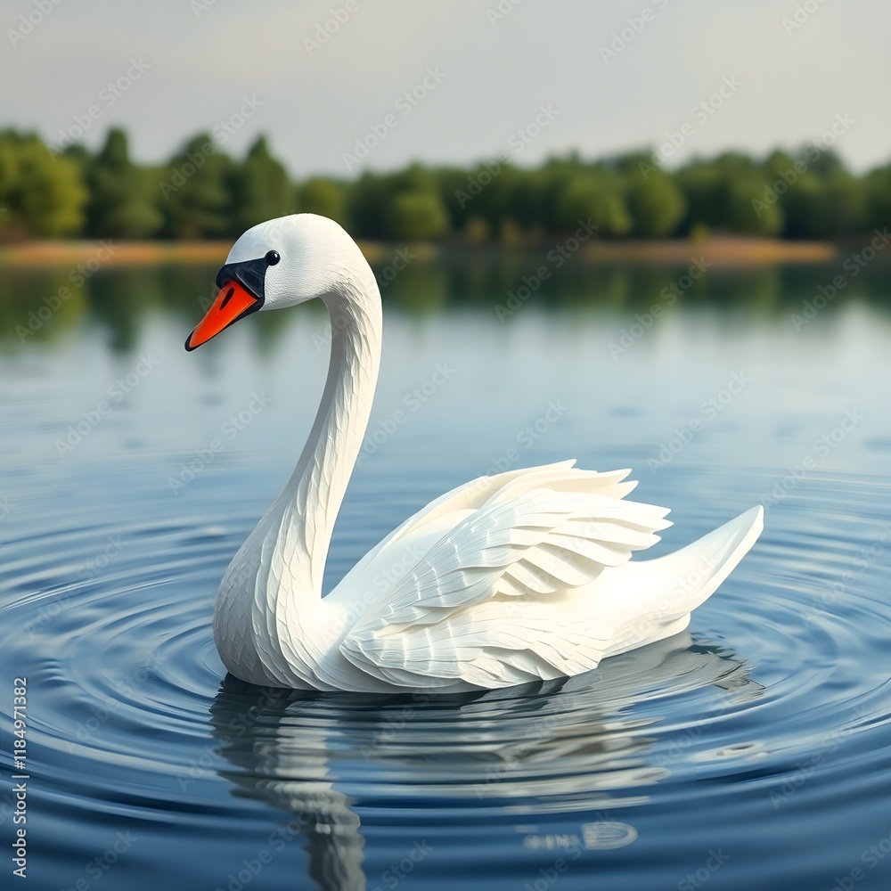 Fototapeta premium swan on the water
