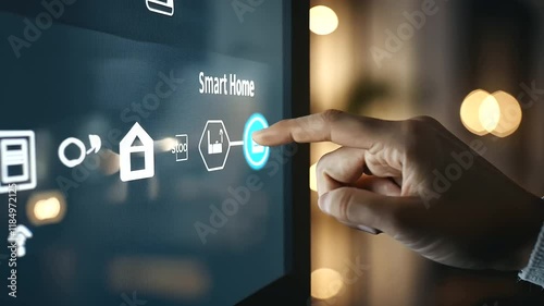 1_Modern Cable Card System in High Tech Smart Home
