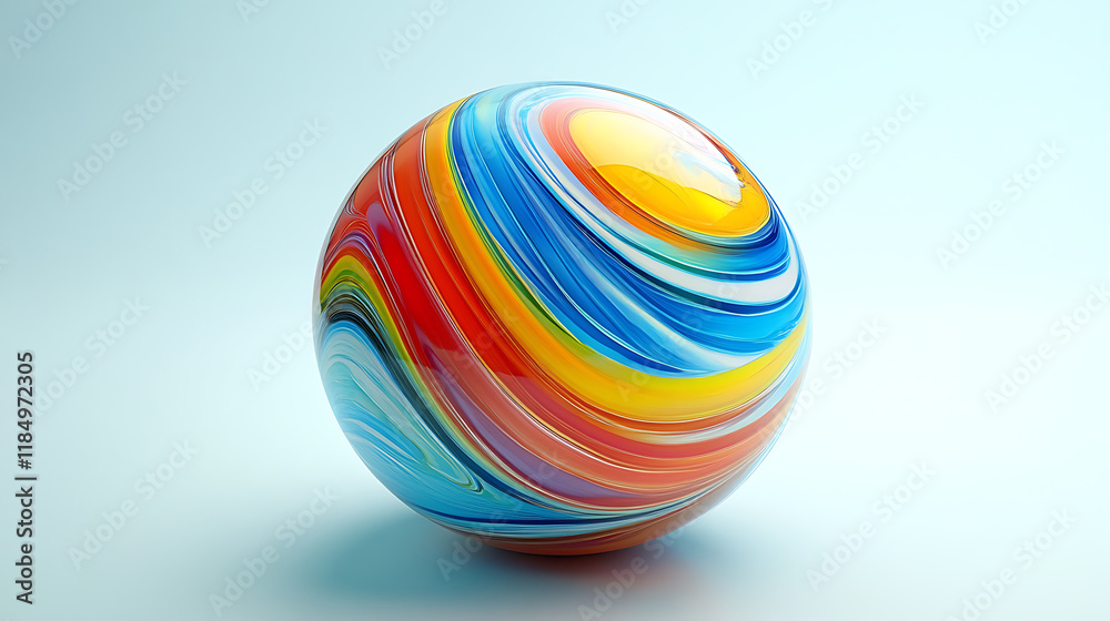 3D Rendered Abstract Sphere with Swirling Patterns and Vibrant Glow 3D Rendered Abstract Sphere with Swirling Patterns and Vibrant Glow