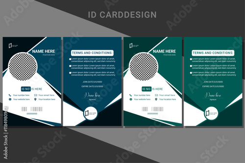 Modern and creative business id card template,Id card design