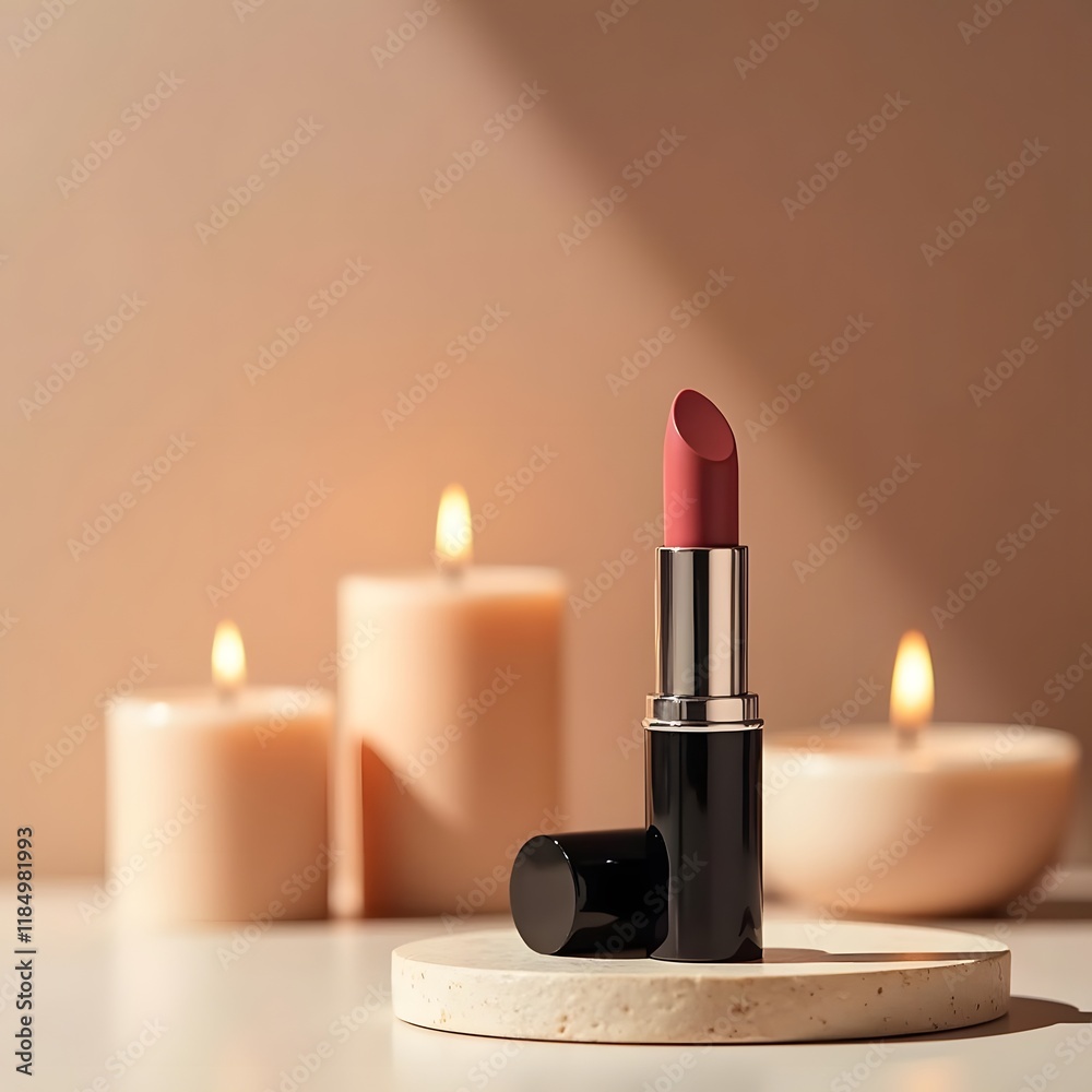Chic Elegance Luxurious Lipstick with Candlelit Glow Chic Elegance Luxurious Lipstick with Candlelit Glow