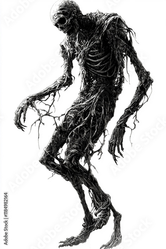 Wallpaper Mural Grim Reaper black and white illustration Torontodigital.ca