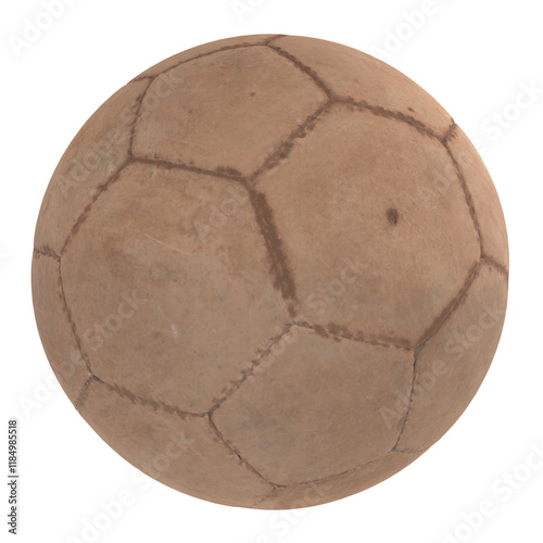 old football isolated on transparent