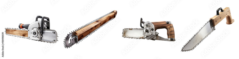 Tenon saw isolated on transparent background, Set of Tenon saw isolated on transparent background, Set of