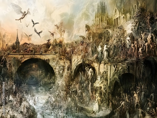 Apocalyptic Bridge: A Dramatic, Figurative Masterpiece photo