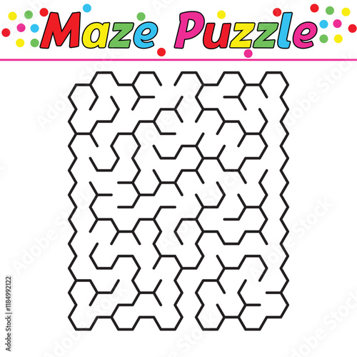 Kids riddle maze puzzle labyrinth vector illustration