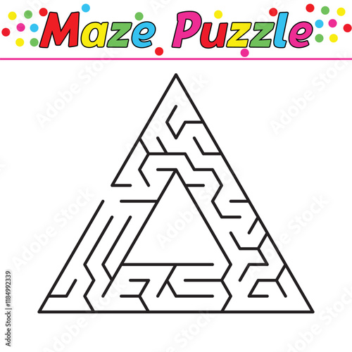 Kids riddle maze puzzle labyrinth vector illustration