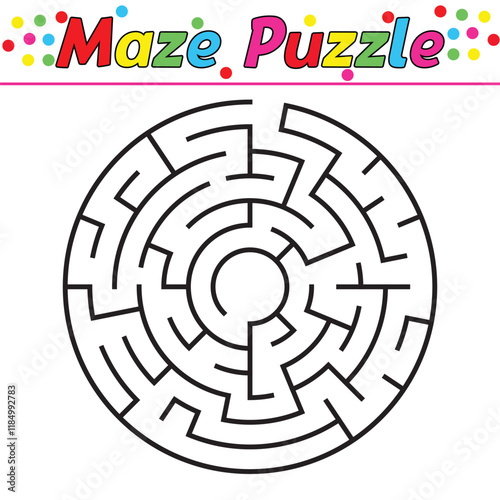 Kids riddle maze puzzle labyrinth vector illustration