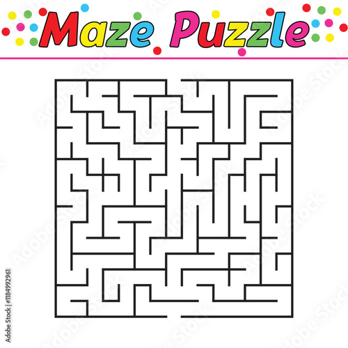 Kids riddle maze puzzle labyrinth vector illustration