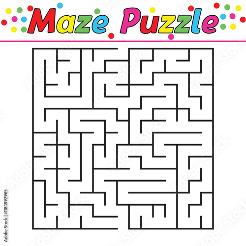 Kids riddle maze puzzle labyrinth vector illustration